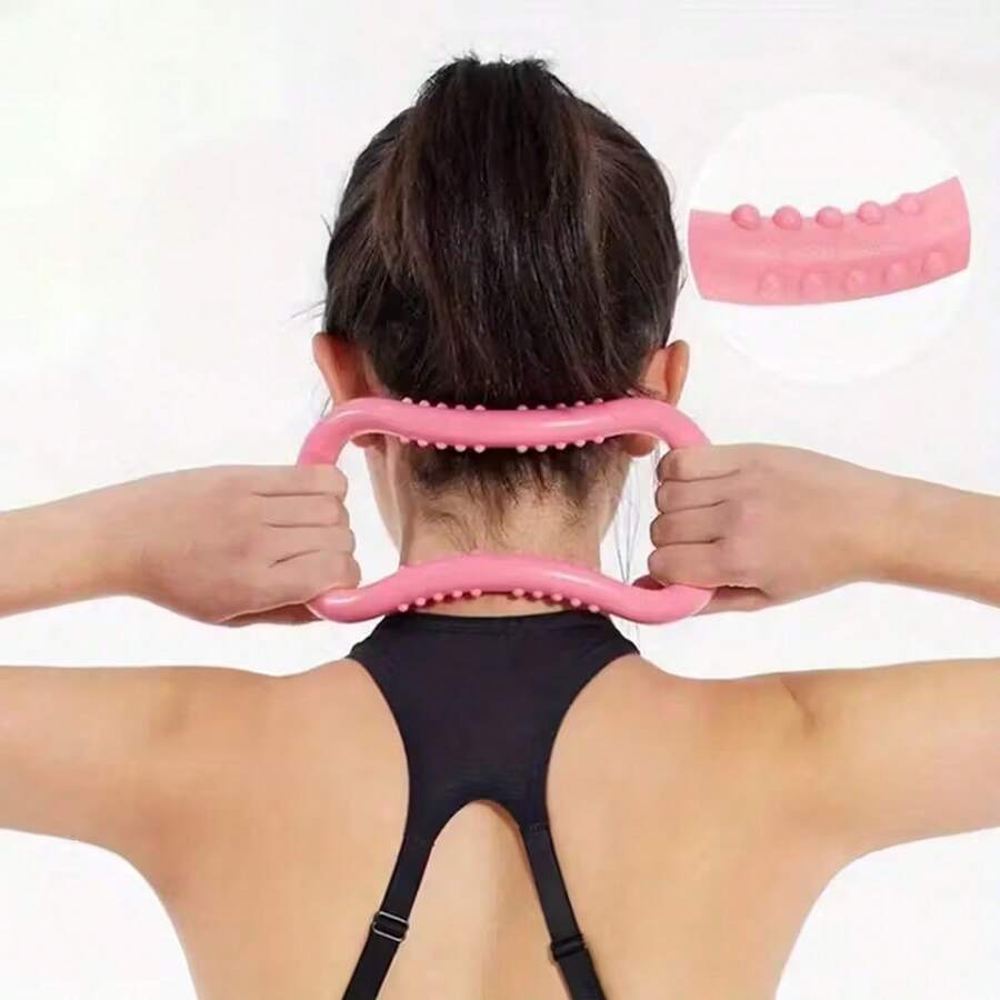 1pc Pink Multi-Functional Yoga Stretching Ring - Heavy-Duty Durable Design, Anti-Slip Texture And Heart-Shaped End Cap, Suitable For Chest Exercises, Pilates, Core Strength Training, Body Shaping And Massage - Multi-Functional Fitness Equipment, Suitable For Home Gyms, Women And Men - Suitable For Chest Pressing, Back Stretching, Leg Lifting - Compatible With Yoga, Pilates, Strength Training Routine, Sports Equipment Yoga Ring - Pink - View 1