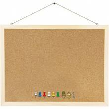 GDMINLO Cork Board Bulletin Board 15.7"X 11.81" Pin Boards For Walls Oak Wood Finish Frame Wall Mounted Cork Board For Office Home And School Pins Eye Bolts Gaskets Screws - 15.7*11.81 - 查看 2