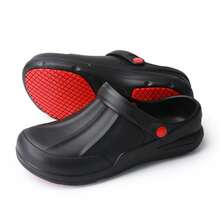 Unisex Heavy Duty High Quality Anti-Slip Work Shoes, Thick Sole With Cushioned Insole And Non-Slip Outsole, Suitable For Kitchen, Hospital, Chef, Nursing, Nurse Shoes, Comfortable Work Shoes, Unisex Medical/Nursing Shoes - Black - View 3