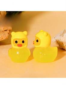 10/20/30/50 Stück leuchtende Mini Harz Enten, süße Tier Miniatur Enten Figuren, kleine Harz Enten Figuren leuchten im Dunkeln, Mini Harz Tiere für Heim Party Miniatur Landschaftsdekoration (zufällige Farbe)