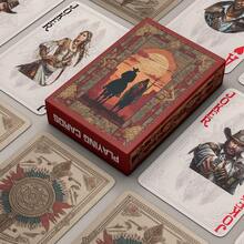 YFOPEN Western Cowboy Theme Playing Cards, Combining Classic Elements Like Cowboys, Barns And Western Frontier, With A Rich Vintage Texture. Perfect For Tabletop Games, Western Theme Collection And American Style Display. - Multicolor - View 2