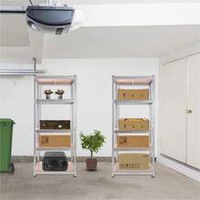DASCK - Estantería Metálica Galvanizada 875kg 5 Baldas Medidas 180 x 90 x 40cm Garaje Oficina Despensa - GRIS - Ver 8