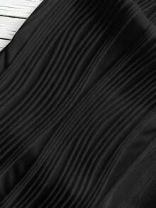 女士时尚海星装饰露背吊带背心，3D立体针织面料，性感修身腰部无袖露背针织套头衫，系带设计，露背镂空扭结露脐短款上衣，春夏秋季休闲黑色 - 黑色 - 查看 6