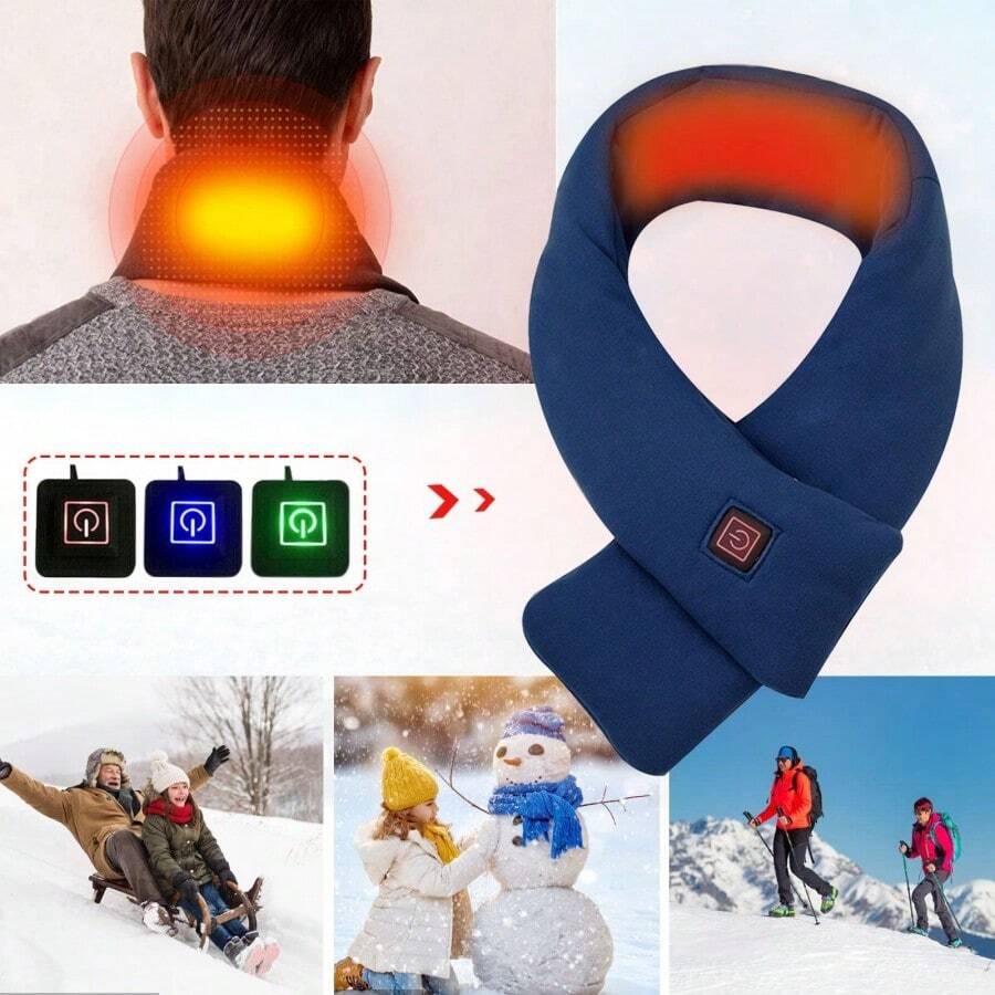 USB Powered Heated Scarf Unisex Multi-Functional Electric Neck Warmer With Three Temperature Settings
