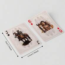 YFOPEN Western Cowboy Theme Playing Cards, Combining Classic Elements Like Cowboys, Barns And Western Frontier, With A Rich Vintage Texture. Perfect For Tabletop Games, Western Theme Collection And American Style Display. - Multicolor - View 11