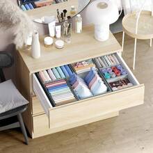 Drawer Organizer Clothes Set Of 12 White-Grey - Dresser Organizer For Nursery, Bedroom, Closet - Perfect Baby Clothes Organizer And Storage & General Nursery Organization Or Dresser Drawer Organizers - 灰色 - 查看 5