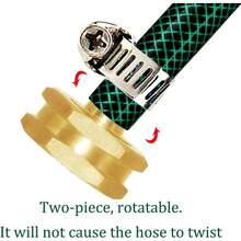 10pcs 1/2 Barb X 3/4 Female GHT Thread Swivel Hex Brass Garden Water Hose Pipe Connector Copper Fitting With Stainless Clamp For House Plumbing Repair Boat Water System Connection Lawn Irrigation Setup Power Washer Attachment Outdoor Garden Water Distribution And General Industrial Plumbing Applications - 34GHT女性 - 查看 4