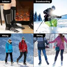 Calcetines de esquí de lana merino, 2 pares, calcetines térmicos cálidos, calcetines gruesos de invierno para esquiar, deportes de invierno al aire libre, hombre y mujer, 2 Pares |   Gris, 39-42 - 1 - Ver 7