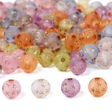 50/100pcs 8/10mm Gold/Silver/Transparent Matte Acrylic Five-Pointed Star Beads, Suitable For DIY Jewelry Making Such As Bracelets, Necklaces, Phone Chains - Multicolor - View 6