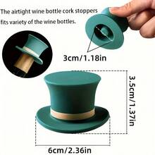 1/3个装硅胶酒瓶塞 - 红酒瓶防尘可重复使用密封圈，适合家庭和酒吧使用，是圣诞节、派对、节日、返校季、夏季、婚礼、圣诞装饰、生日装饰、圣诞餐桌装饰、圣诞庆祝活动和节日装饰的必备品。
