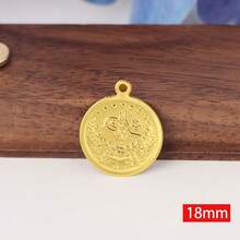 10pcs/Lot Turkish Vintage Coins Pendant 21k Gold Plated Arabic Fashion Pendants For DIY Necklace Bracelet Earrings Jewelry Accessories - Coins Pendant - View 18