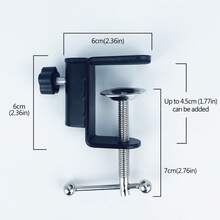 Metal Desk Clamp For Microphone Suspension Boom Scissor Arm Stand Holder Mic Boom Arm Clamp Table C Clip For Desktop - Black - View 8