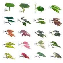 Simulated Lotus Leaves Frog Platform Habitat Suction Cup Artificial Leaf Betta Fish Rest Spawning Ornamental Plant Betta Fish Play Relax Hide Leaf - A - View 4