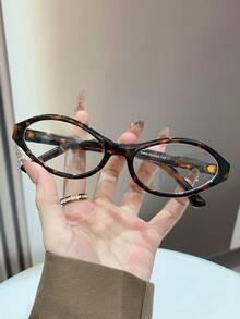 1pc Plastic Oval Sweet Modern Simple Style Punk Delicate All-Match Best Friend Style Women Clear Glasses Reading Musical Festival Back-To-School Essentials Watch TV All-Season Accessories