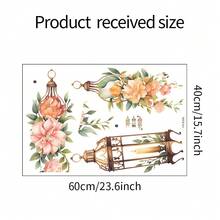 1pc Creative Middle Eastern Hanging Lamp Wreath Wall Sticker, Removable PVC Decal, Suitable For Bedroom, Living Room Or Study, Eid Decoration - Multicolor - View 3