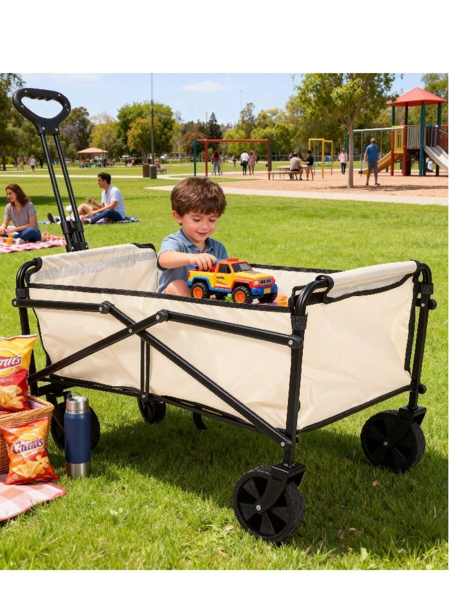 Carrito De Mandado Plegable - Beis - Ver 1