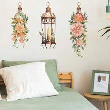 1pc Creative Middle Eastern Hanging Lamp Wreath Wall Sticker, Removable PVC Decal, Suitable For Bedroom, Living Room Or Study, Eid Decoration - Multicolor - View 5