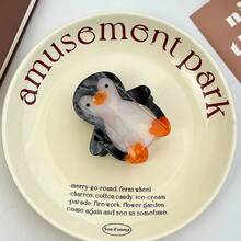 1 pièce Pince à cheveux unique thème crème glacée couleur dopamine, accessoire pour cheveux en acétate, design mignon d'animal de dessin animé (panda, pingouin, canard, chat, lion, requin). Pince à cheveux pour femmes - Multicolore - Voir 16