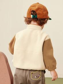 mini bala Toddler Kids Fleece Sweatshirt Warm Cozy Soft Pullover Winter 2025 - Camel - View 3