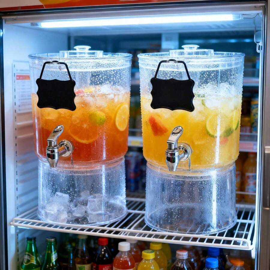 (2 Pack) 2.0 Gallon Party Top Beverage Dispenser, Clear - Gói 2 - Xem 1