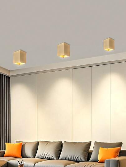 CANMEIJIA Large Size Ceiling Light Decorative Lighting Recessed Downlight Aluminum Gold/Black/White Wall Lamp Flush Mount Spotlight Tube, Customizable Bulb, Minimalist Retro Metal Style, E27 Bulb Replaceable, No Bulb Included, Suitable Voltage 85V-265V, Easy Installation, Hard-Wired, Applicable For Ceiling/Wall/Exhibition Room/Reading Room/Dining Room/Bar/Bedroom/Cafe/Dining Hall/Clothing Store/Living Room/Corridor/Entryway/Stairwell, Choose Size As Needed