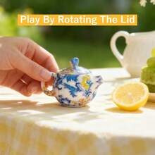 Imperial Phoenix Teapot Lighter - Elegant & Refillable, Exquisite Pattern, Unique Design, Gift For Tea Lovers, Mythology Lovers - 藍白色 - 查看 4