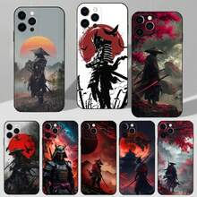 Custodia per telefono in silicone morbido compatibile con 16, 15, 14, 13, 12, 11 Plus, Pro Max, XS, X, XR, SE, Mini, 8, 7, con motivo Bushido dell'arte samurai, compatibile anche con 17 Pro Max, 17 Pro, 17 - Z6 - Visualizzare 3