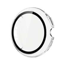 适用于 Pixel Watch 4 的保护壳，尺寸为 41mm 和 45mm，采用全包硬质 PC 材质，配备高清钢化玻璃屏幕，男女通用，无需取下保护壳即可充电。 - 透明色 - 查看 2