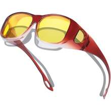 Night Vision Driving Glasses For Women Men, Fit Over Wrap Around Eyewear Glasses, Yellow Lens Anti-Glare - Multicolor - View 14