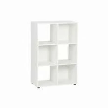 KIWI Modular Wooden Cube Shelving Unit In Various Sizes And Configurations (2 To 9 Compartments), Versatile Bookshelf For Books, Storage And Decoration, Various Colors Available - BLANCO - 6 件組 | 61.2*29.7*91.2公分 - 查看 3