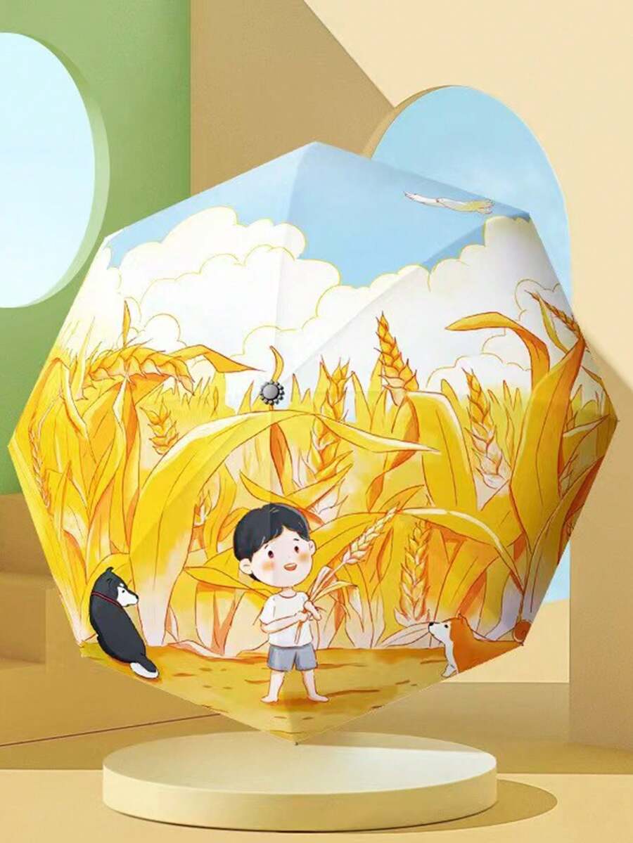 Manual Fruit Umbrella, Sun Protection Umbrella, Children/Women's Dual Use Rainproof/UV Protection Sunshade Umbrella - Multicolor - View 1