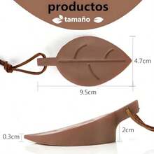 Lumbor37 Tope de Puerta 6 PiezasCuña De Goma Cuña de Goma de Hoja Seguros Cuñas de Puerta Marrón - Marrn oscuro - Ver 3