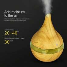 Aromatherapy Diffuser Humidifier  300ml With Remote & 7 Soothing Night Lights For Relaxation, Yoga, Sleep Aid And Mood Lighting - 杏色 - 查看 6