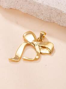 1 قطعة قلادة معلق هندسي أنيق وجميل من الفولاذ المقاوم للصدأ، مناسب لصنع المجوهرات DIY - الذهبي - مشاهدة 26