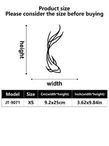1 tác phẩm nghệ thuật treo tường cá Koi bằng kim loại tối giản hiện đại - Cảm hứng âm dương, Điêu khắc phong thủy đường nét trừu tượng, Thích hợp cho phòng khách, phòng trẻ em, trang trí phòng ngủ, đồ trang trí treo tường, biển treo tường, bộ nghệ thuật treo tường, phong cách hiện đại, chủ đề động vật - Nhiều màu - Xem 15