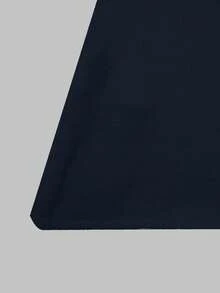 Ladies Solid Cowl Neck Knit Poncho, Fall Winter Versatile Outerwear - Navy Blue - View 10