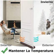 Dabi 2Pcs Puerta Tira de Sellado de Ventana - Protector y Guardapolvo para Puerta Autoadhesiva Cubrepolvo para Puerta Tope para Puerta de Bajo Puerta Reducción de Ruido Prueba de Polvo - Marrón - Todo (Marrn) - Ver 4