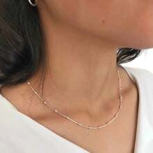 Set Of 3 Women's Necklaces With Heart-Shaped Cubic Zirconia Pendants, Plated In 925 Sterling Silver And 18k Gold. - 銀色 - 查看 5