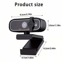 4K/2K/1080P USB Webcam With Auto Focus And Privacy Cover | Plug And Play, Compatible With PC/Laptop, Zoom, Live Streaming And Remote Work - Multicolor - View 12
