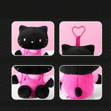 Miniso 1pc Sanrio Character Color Changing Plush Hanging Decor - Hello Kitty (Black) - High Quality Soft Plush, Creates Cozy Atmosphere In Car - Multicolor - View 5