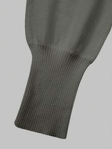 女士休闲优雅纯色露肩蝙蝠袖套头针织卫衣，露肩短款上衣，可爱卫衣，适合春、夏、秋季及开学季穿着 - 灰色 - 查看 10