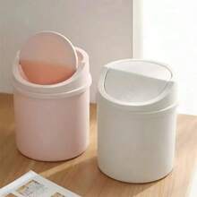 1 thùng rác treo tròn mini, thiết kế nhỏ gọn tiết kiệm không gian cho gia đình, văn phòng, nhà bếp, phòng tắm, thùng rác gia dụng bền và dễ vệ sinh, giỏ đựng rác bề mặt nhẵn hiện đại - Nhiều màu - Xem 4