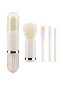 Bộ cọ trang điểm mini 4 trong 1 tiện dụng khi đi du lịch, bao gồm cọ môi, cọ highlight, cọ phấn mắt, cọ tán kem nền và phấn phủ. - Nhiều màu - Xem 10