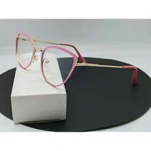 一副双色金属猫眼眼镜，复古甜美时尚设计，电脑眼镜，适合近视和正常视力，户外光致变色时尚款式 - 彩色 - 查看 22