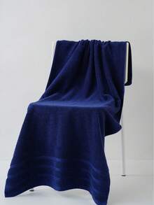 1件/3件套现代简约纯色条纹棉质浴巾 | 超柔软、高吸水性、速干桑拿浴巾、不掉毛、轻便，可选尺寸：34x75厘米浴巾/70x140厘米浴巾/34x34厘米面巾，耐用浴室必备品，情侣礼物 - 多色 - 查看 2