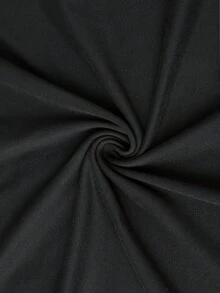 女士宽松日式猫咪印花长袖纯棉T恤，春秋季百搭 - 黑色 - 查看 6