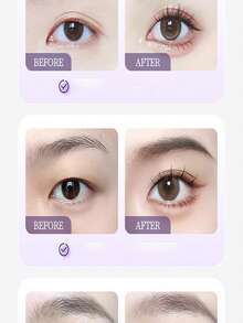 Foldable Eyelash Steel Comb Steel Needle Eyebrow Comb Beauty Tool Portable Eyebrow Steel Comb Crescent Eyelash Comb