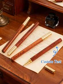 Bolígrafo de sándalo personalizado, capaz de grabar nombres y fechas, como un regalo único para maestros, estudiantes y amigos, adecuado para regalos de boda, regalos de graduación, regalos del Día del Maestro, regalos de cumpleaños, regalos de Navidad y regalos de Año Nuevo