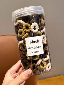 200pcs/Jar Candy Color Elastic Hair Ties, Gentle On Hair, Suitable For Children, Hair Accessories For Daily Use - Multicolor - View 13