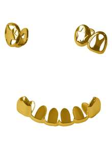 1 Set Hollow Star Combination, Hollow 5-Pointed Star With 6-Tooth Bottom, Christmas Gift, Unisex Hip-Hop Tooth Jewelry - Multicolor - View 5
